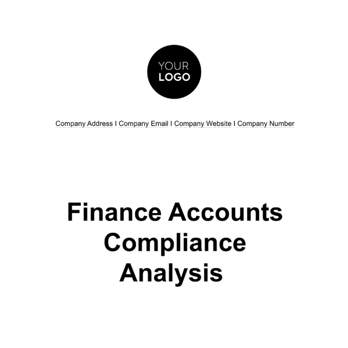Finance Accounts Compliance Analysis Template