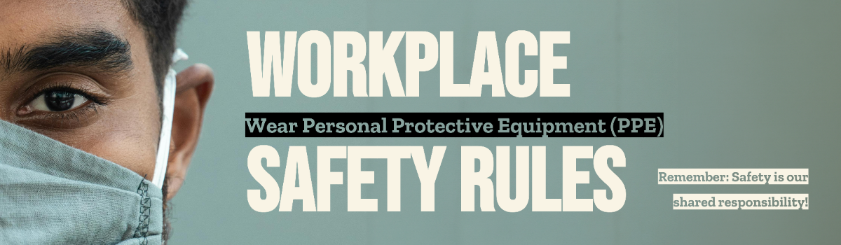 Workplace Safety Rules Billboard Template