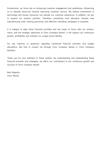 Free Financial Budget Policy Memo Template to Edit Online