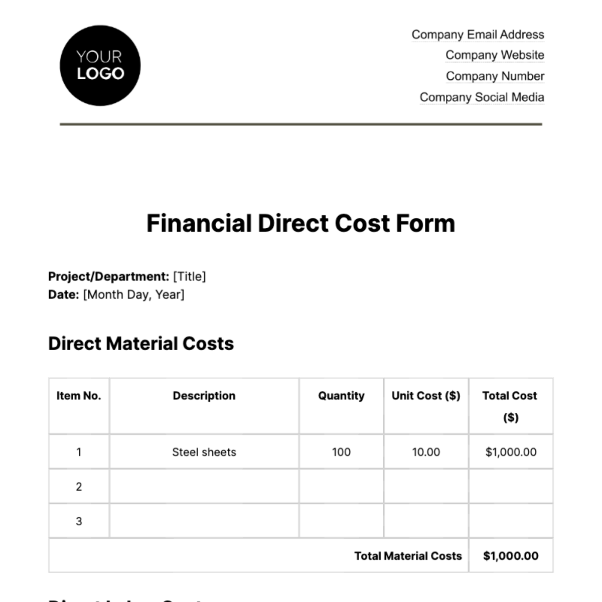 financial-direct-cost-form-template-edit-online-download-example