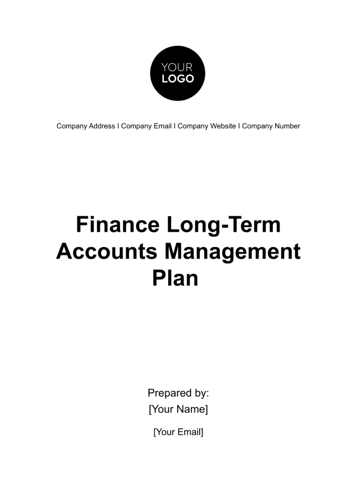 Finance Long-Term Accounts Management Plan Template