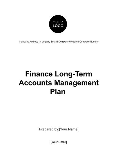 Free Finance Long-Term Accounts Management Plan Template to Edit Online
