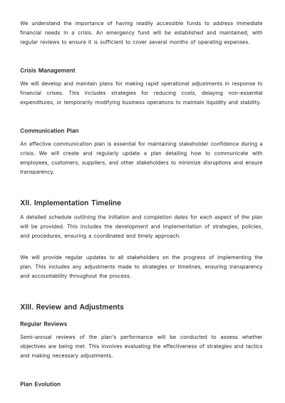 Free Finance Long-Term Accounts Management Plan Template to Edit Online