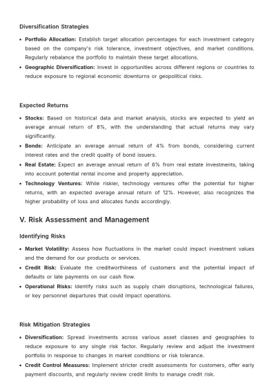 Free Finance Long-Term Accounts Management Plan Template to Edit Online