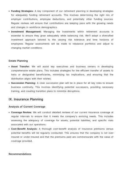 Free Finance Long-Term Accounts Management Plan Template to Edit Online
