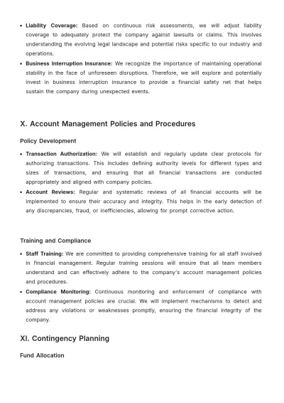 Free Finance Long-Term Accounts Management Plan Template to Edit Online