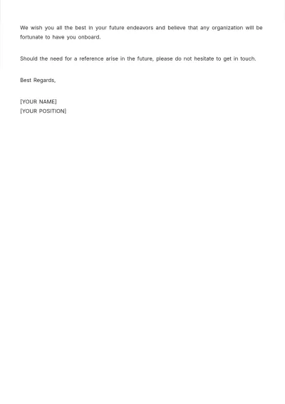 Free Employment Experience Letter Template to Edit Online