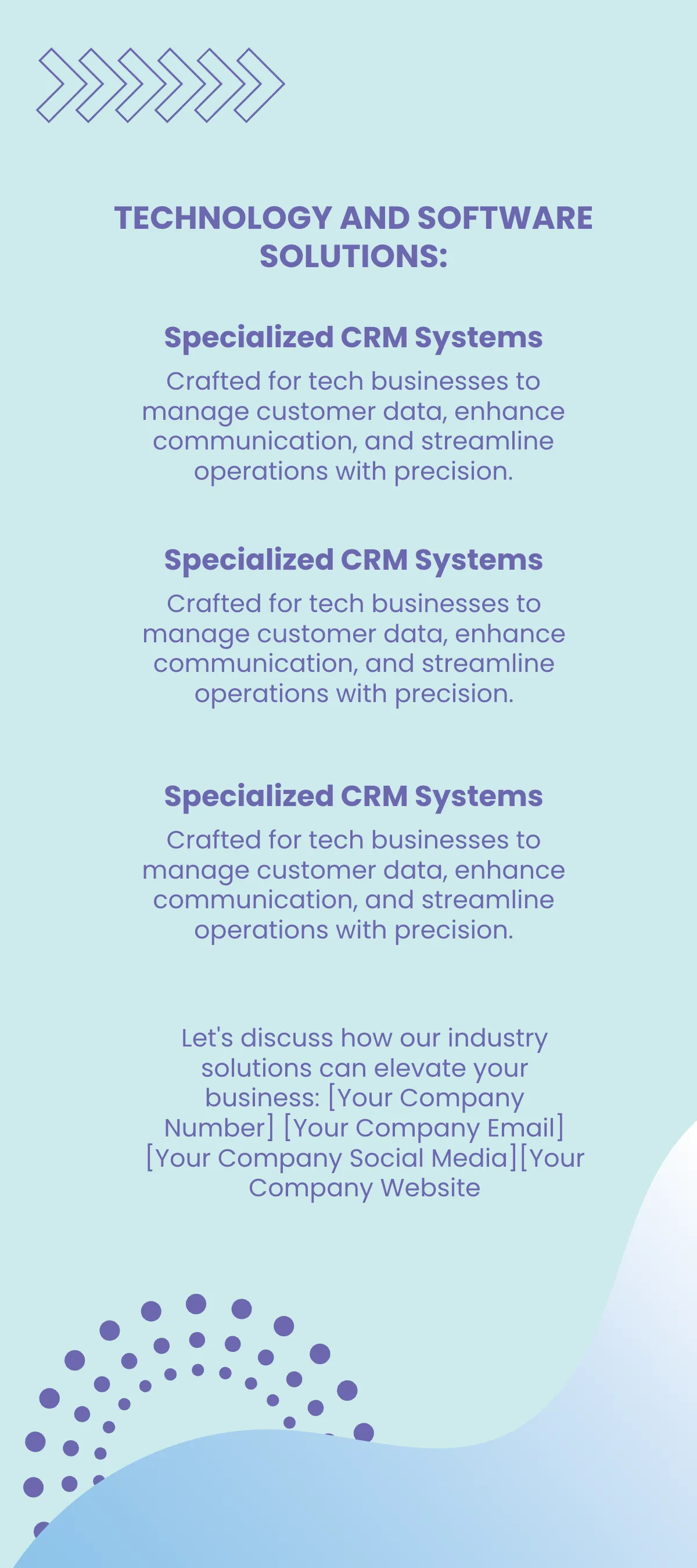 Free Sales Industry Solutions Rack Card Template to Edit Online