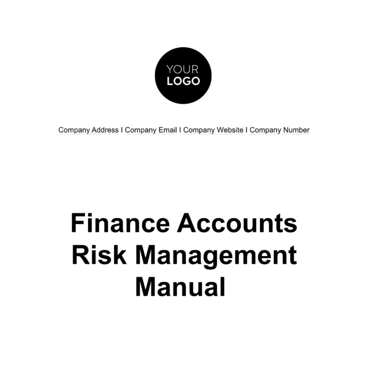 Finance Accounts Risk Management Manual Template