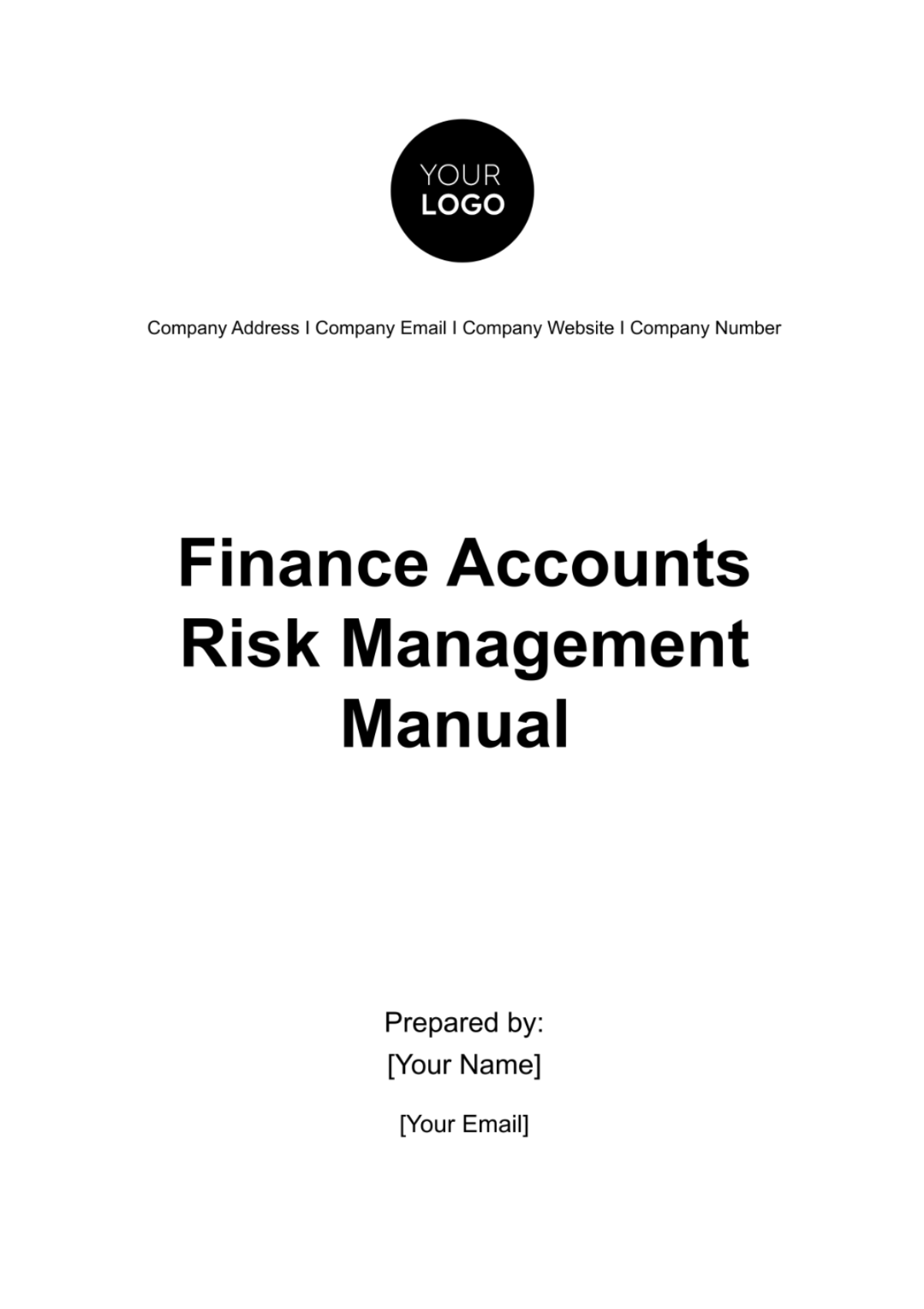 Finance Accounts Risk Management Manual Template