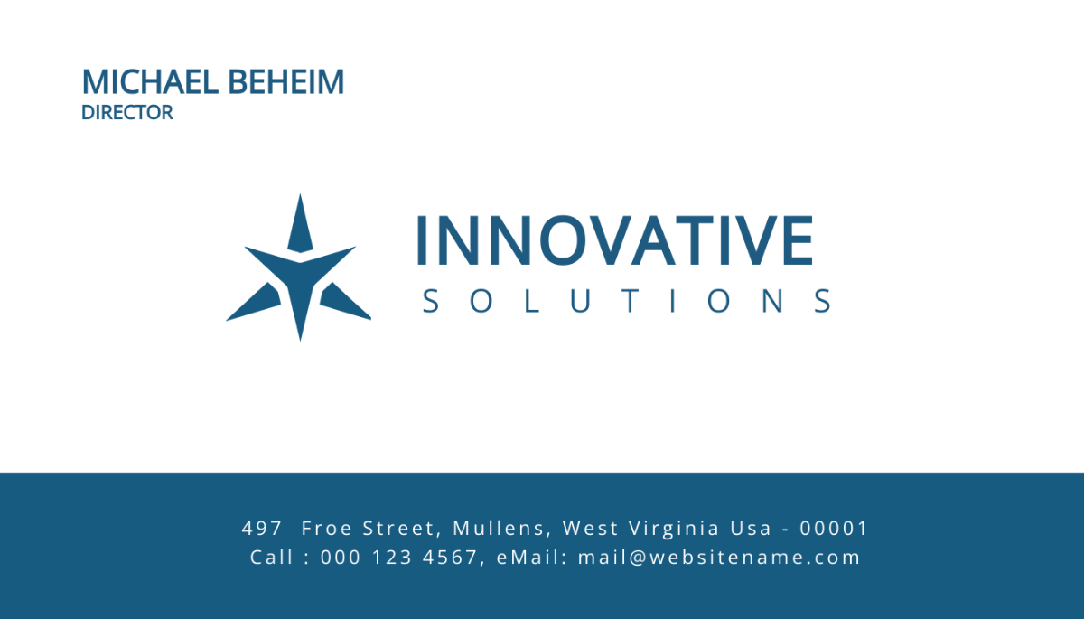 Business Solutions Business Card Template