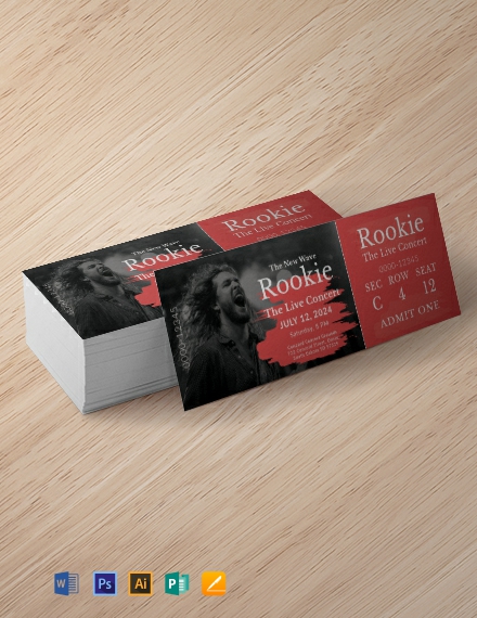 free concert ticket template 440x570