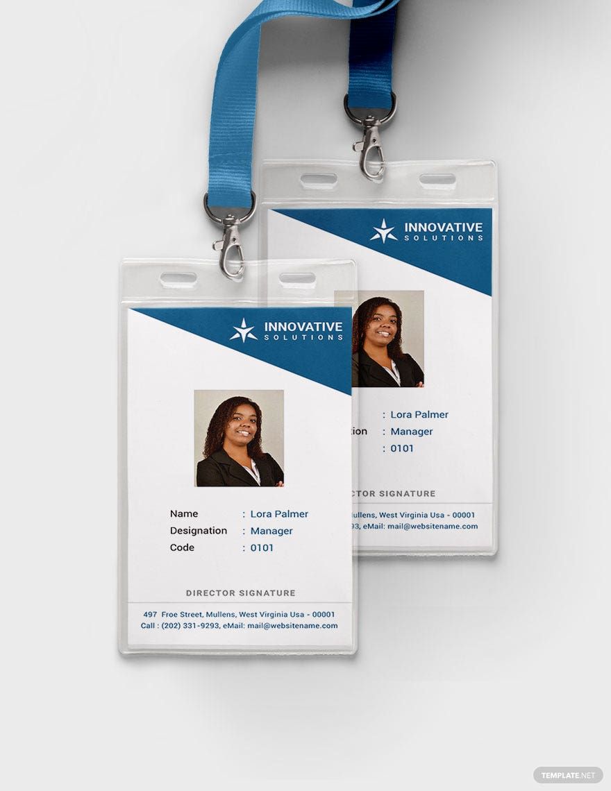 Business Solutions ID Card Template