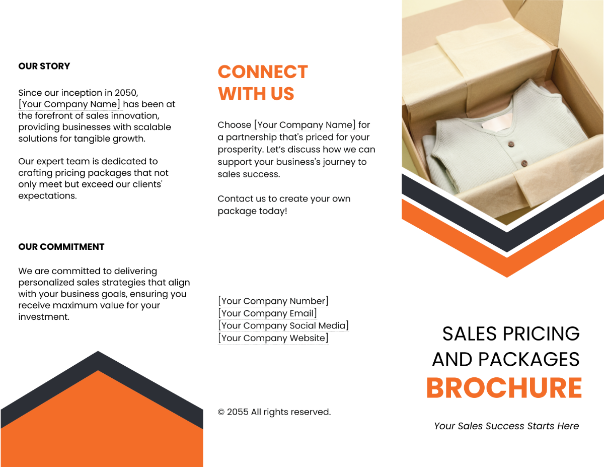 Sales Pricing and Packages Brochure Template