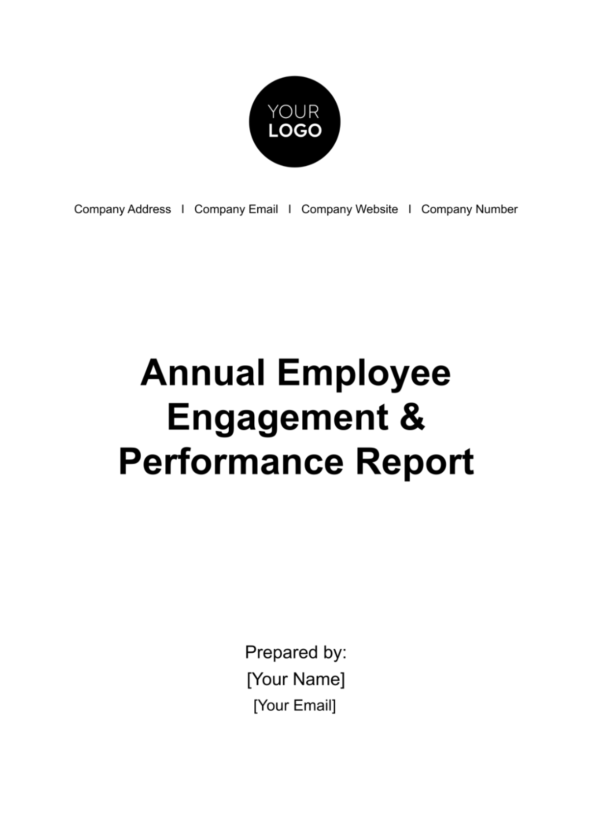 Annual Employee Engagement & Performance Report HR Template - Edit Online & Download