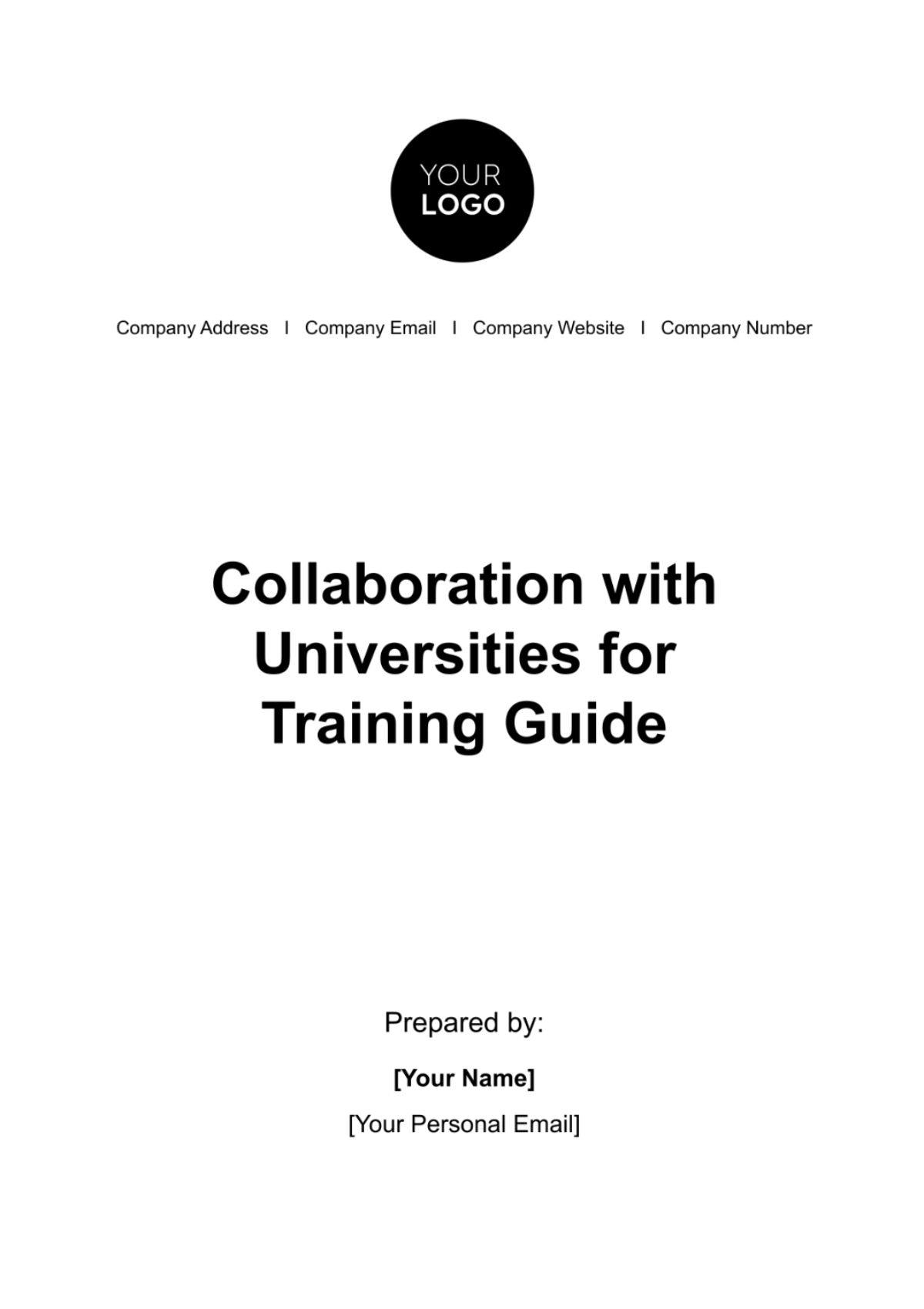 Collaboration with Universities for Training Guide HR Template - Edit Online & Download