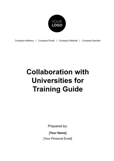 Free Collaboration with Universities for Training Guide HR Template to Edit Online