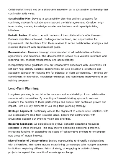 Free Collaboration with Universities for Training Guide HR Template to Edit Online