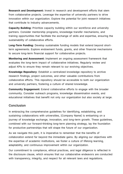 Free Collaboration with Universities for Training Guide HR Template to Edit Online