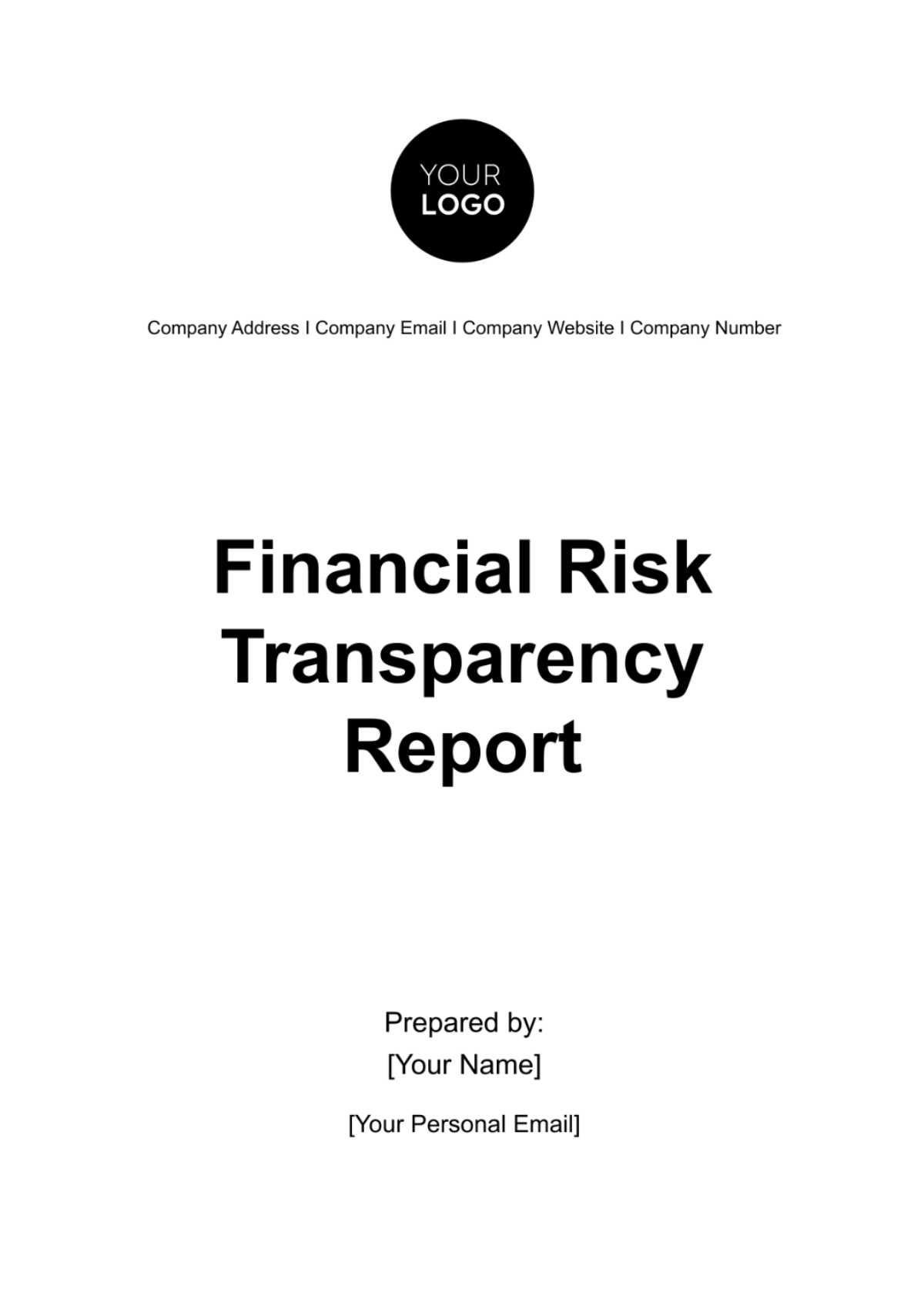 Financial Risk Transparency Report Template - Edit Online & Download