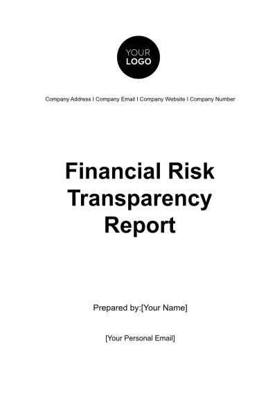 Free Financial Risk Transparency Report Template to Edit Online