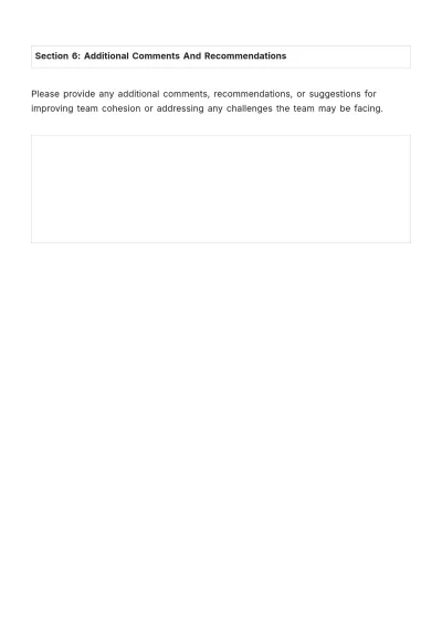 Free Team Cohesion Assessment HR Template to Edit Online