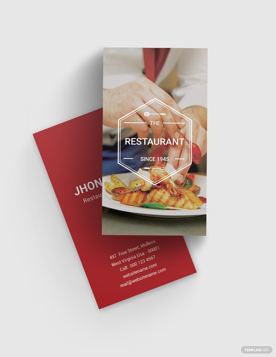 Ideal Restaurant Business Card Template