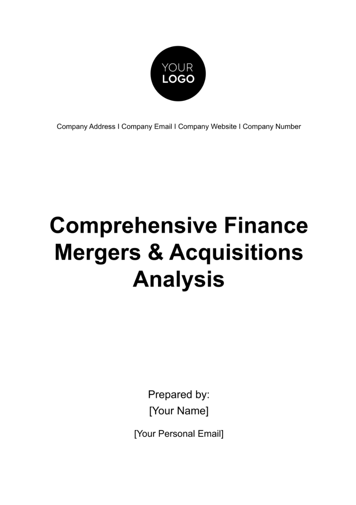 Comprehensive Finance Mergers & Acquisitions Analysis Template - Edit Online & Download