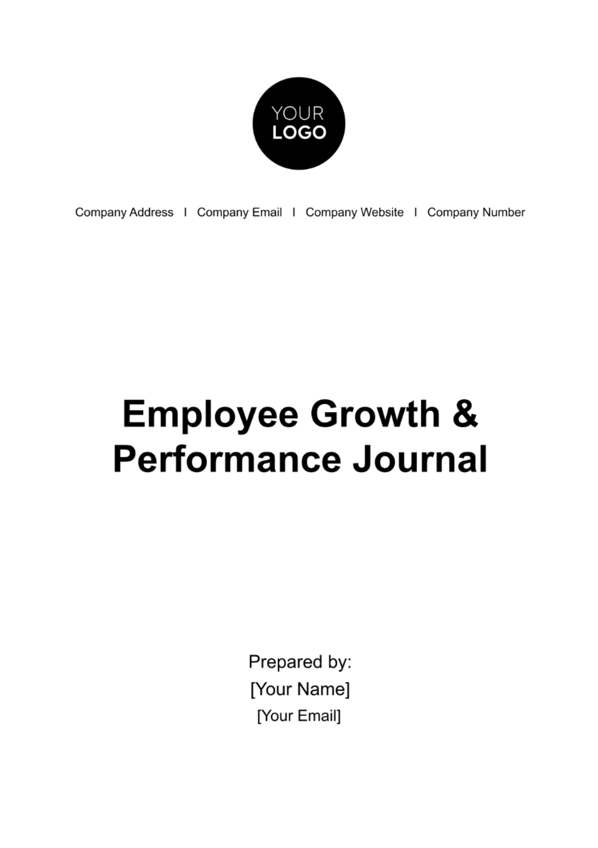Employee Growth & Performance Journal HR Template