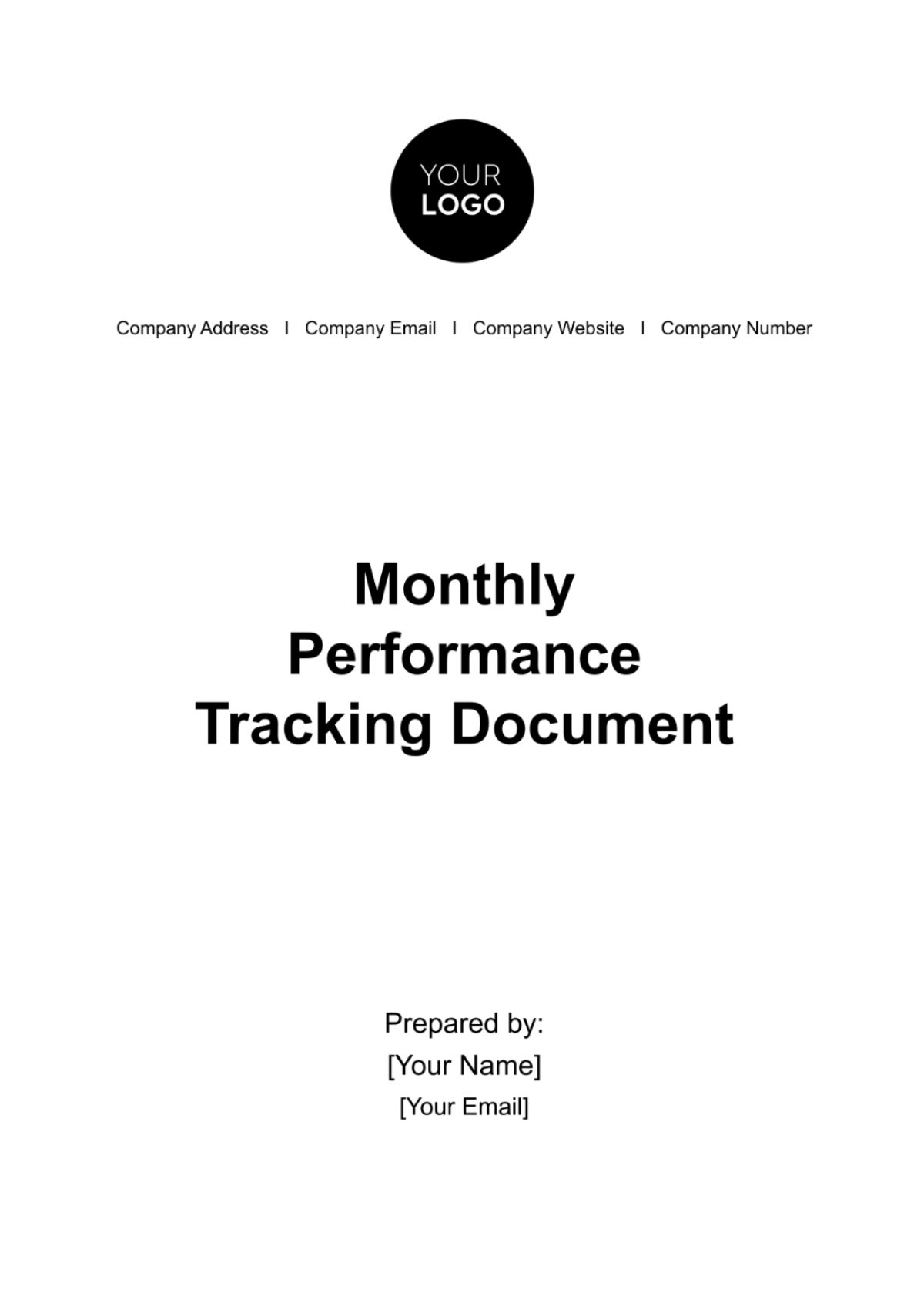 Monthly Performance Tracking Document HR Template - Edit Online & Download