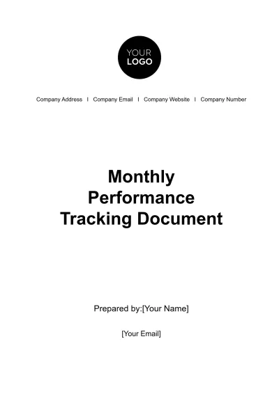 Free Monthly Performance Tracking Document HR Template to Edit Online