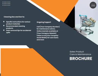 Free Sales Product Care and Maintenance Brochure Template to Edit Online