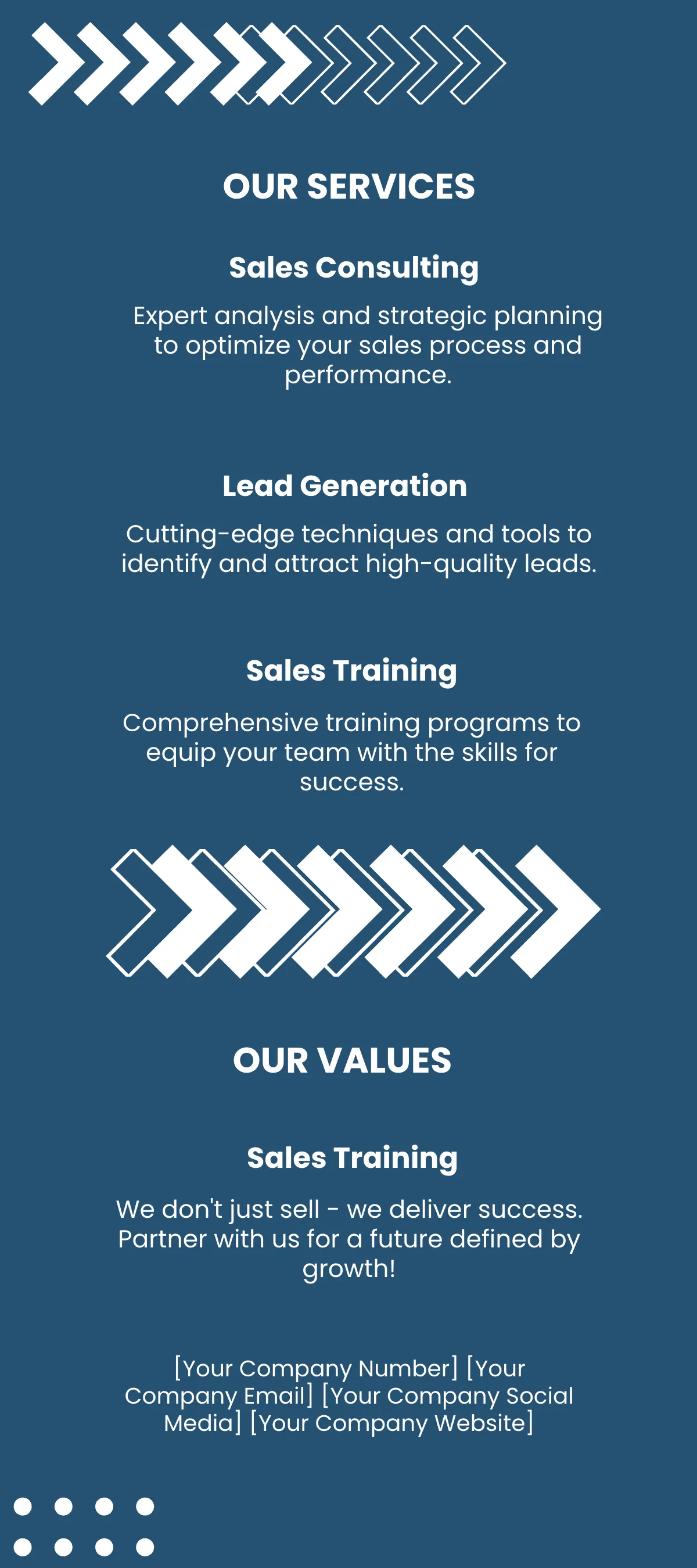 Free Sales Company Overview Rack Card Template to Edit Online