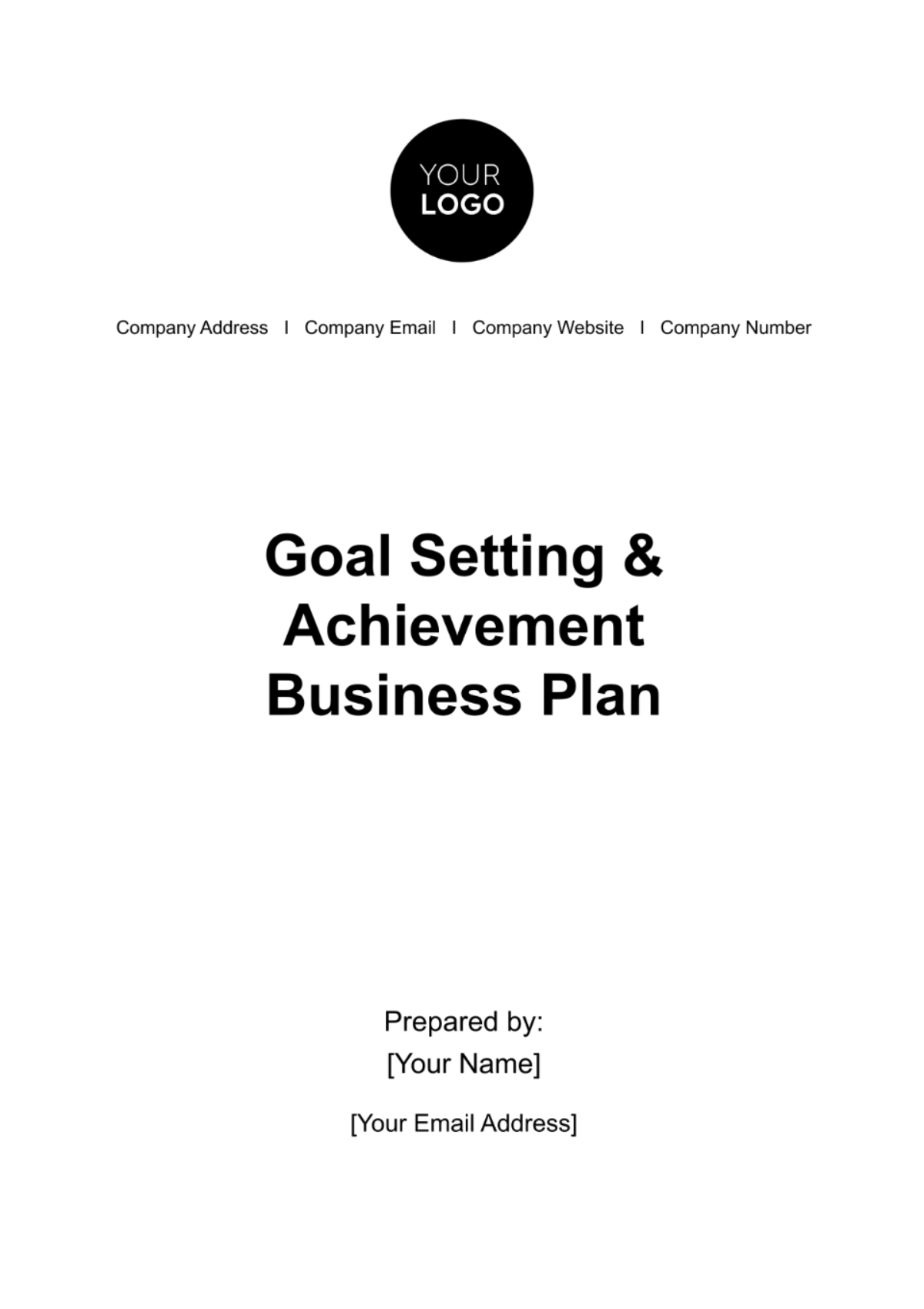 Free Goal Setting & Achievement Business Plan HR Template