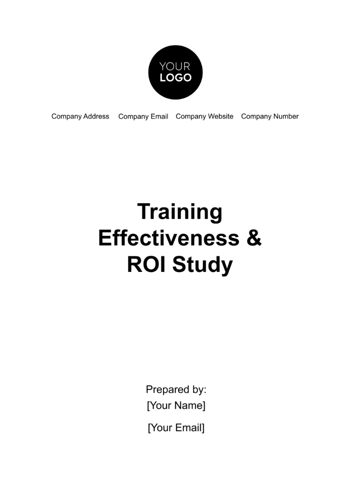 Free Training Effectiveness & ROI Study HR Template