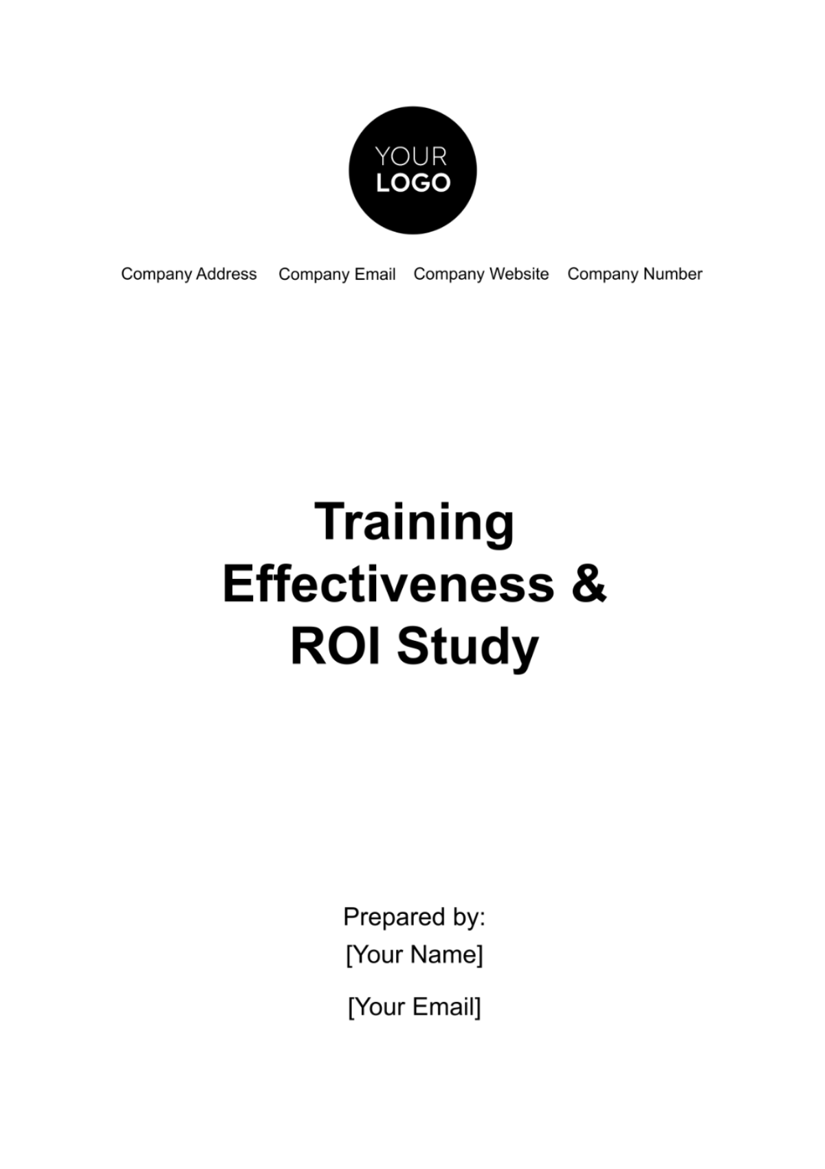 Training Effectiveness & ROI Study HR Template - Edit Online & Download