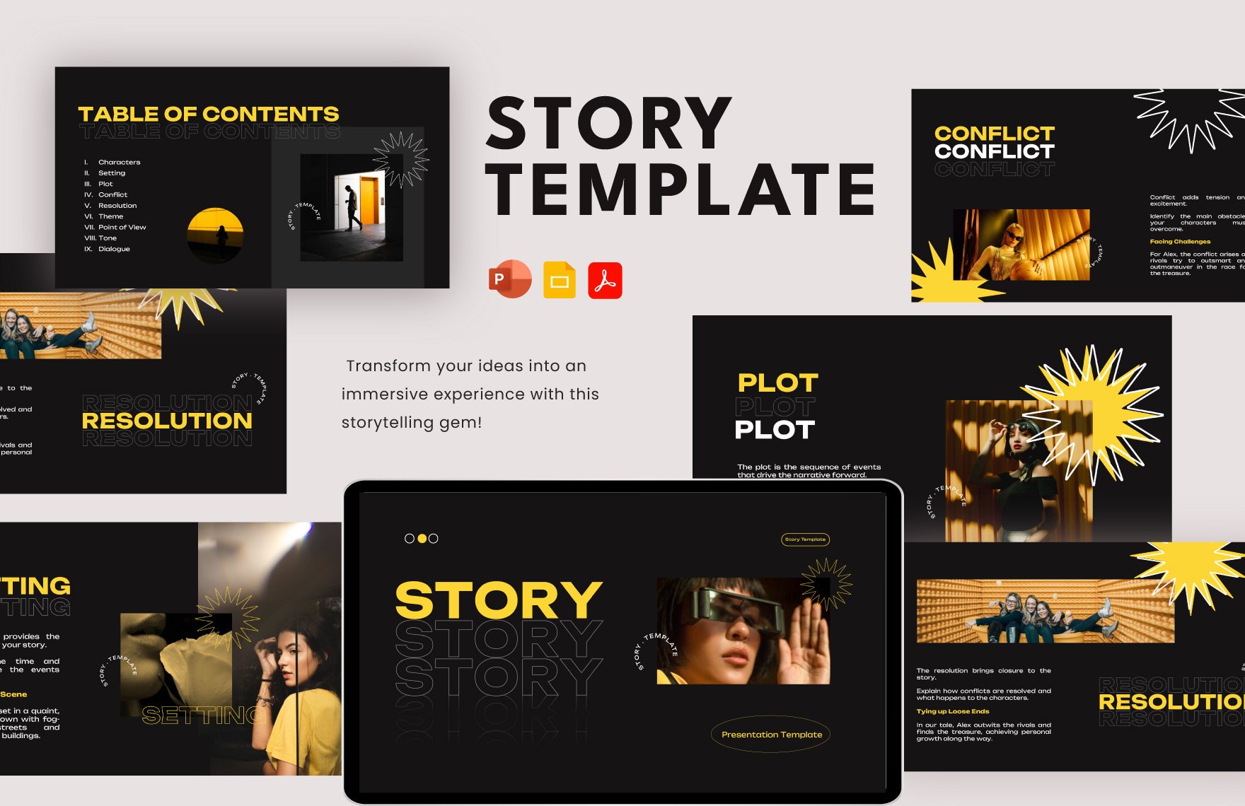 Free Story Template in PDF, PowerPoint, Google Slides