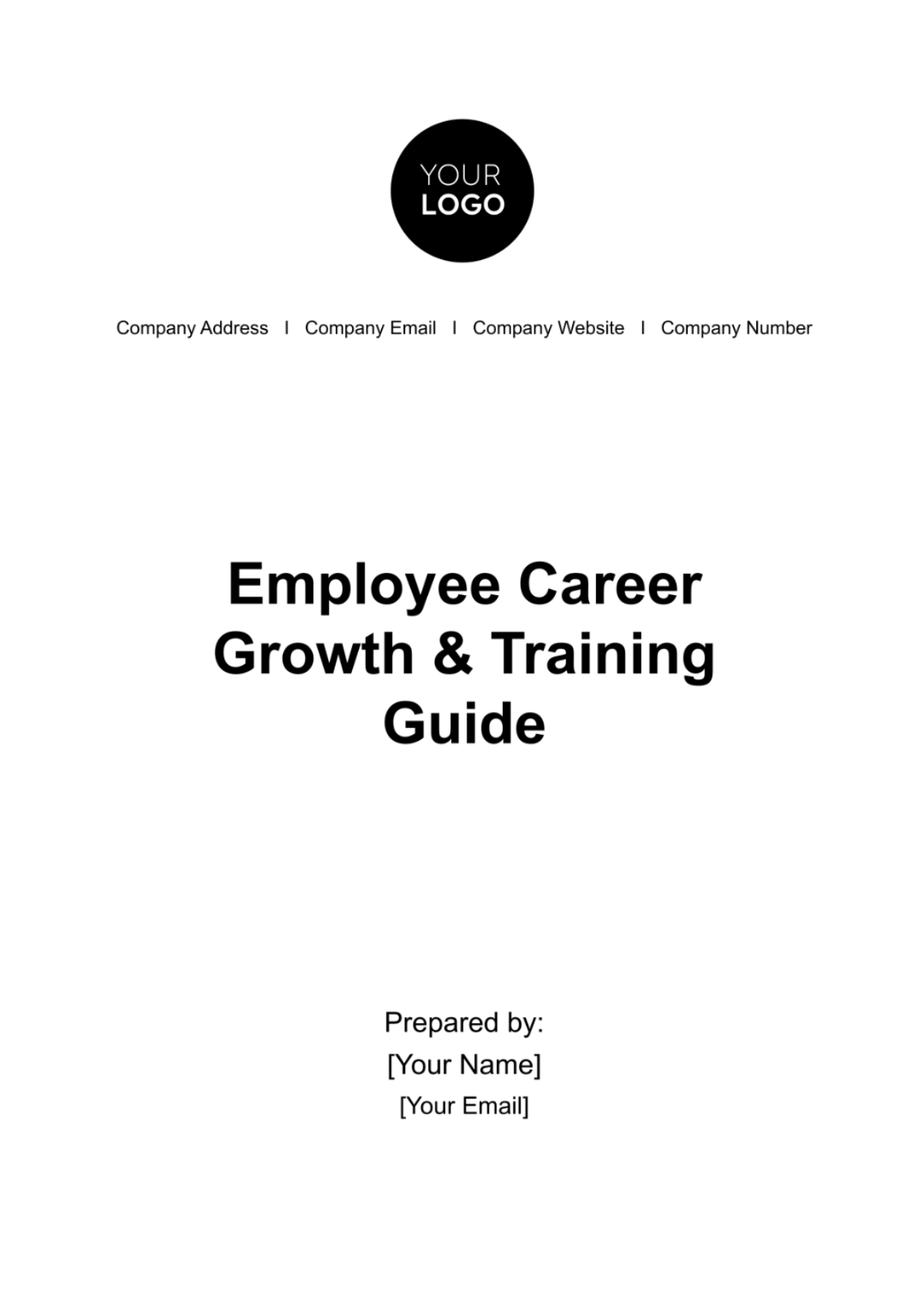 Free Employee Career Growth & Training Guide HR Template