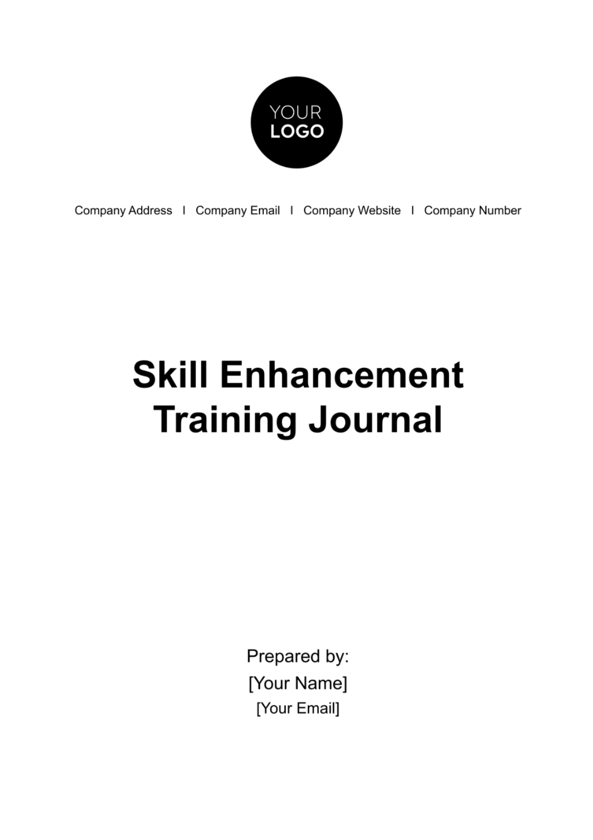 Free Skill Enhancement Training Journal HR Template