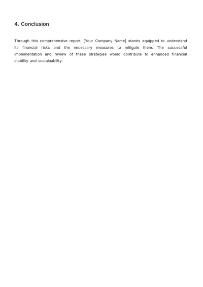 Free Financial Risk Report Template to Edit Online