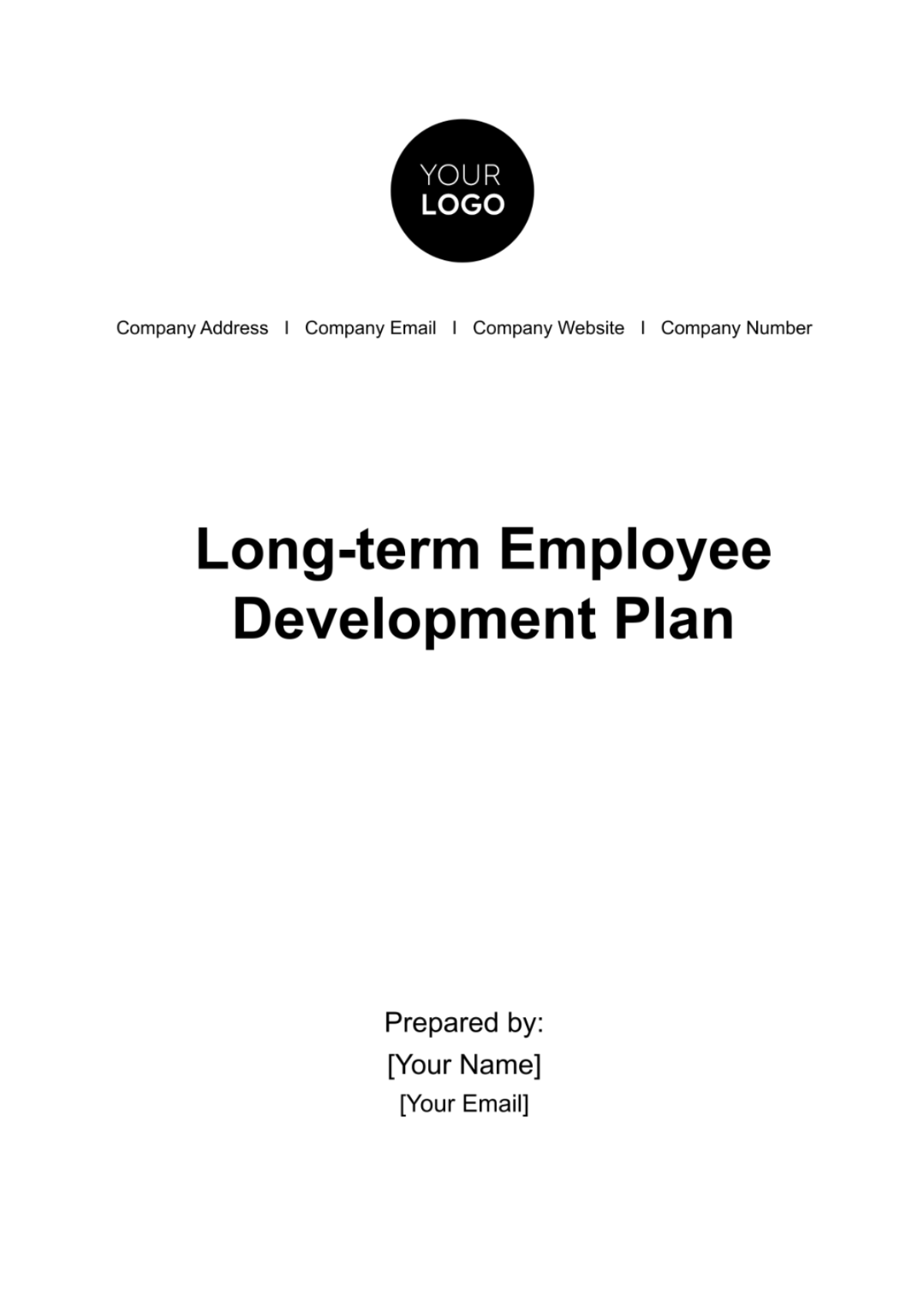Long-term Employee Development Plan HR Template