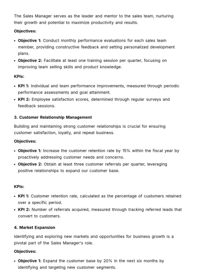 Free Key Result Area (KRA) Compilation HR Template to Edit Online