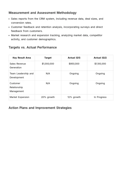 Free Key Result Area (KRA) Compilation HR Template to Edit Online