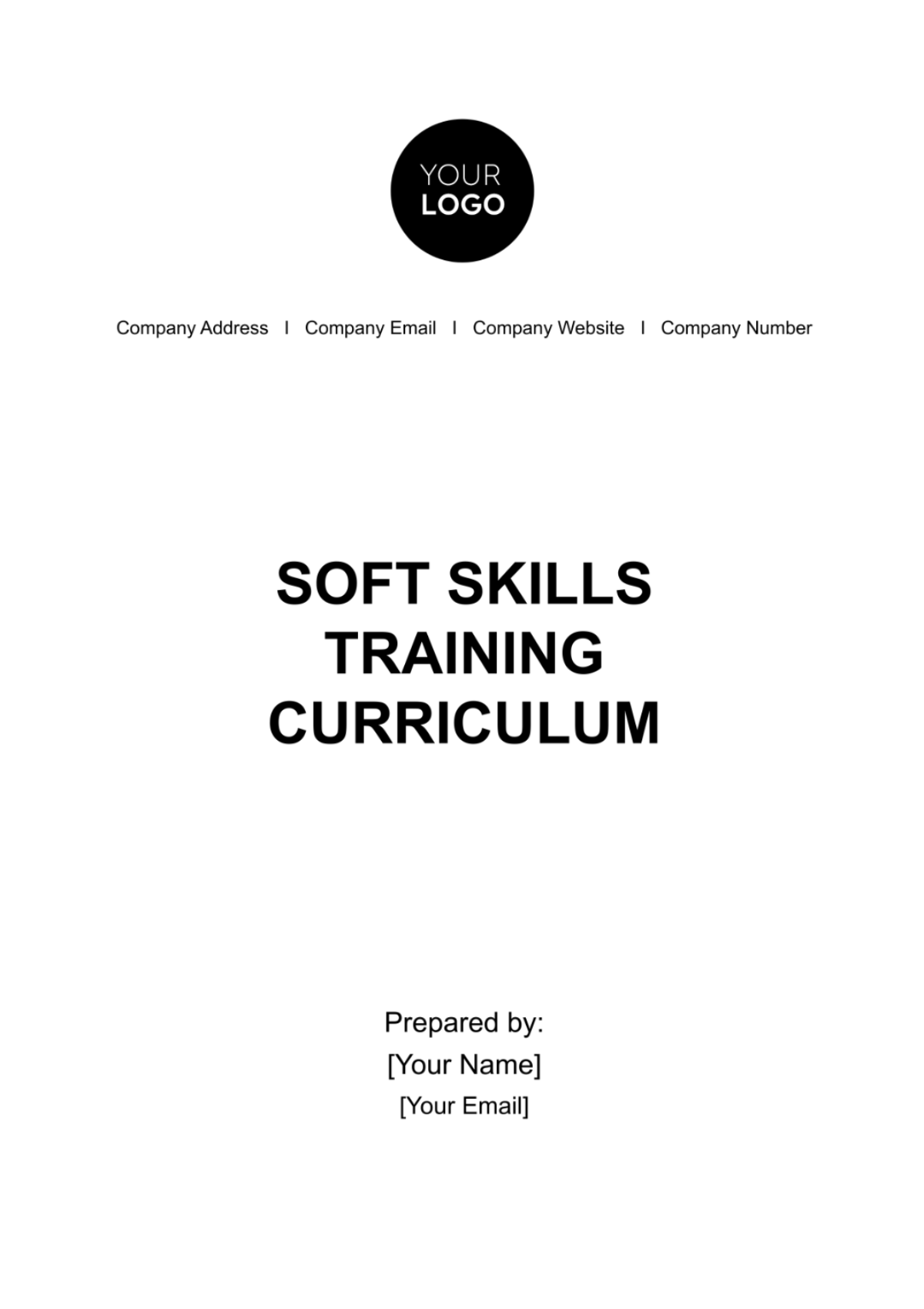 Soft Skills Training Curriculum HR Template