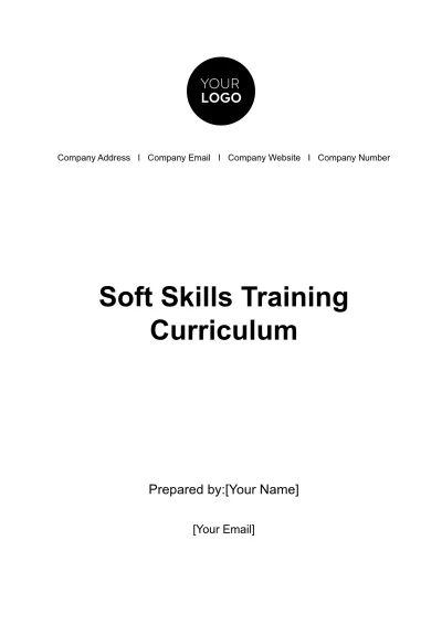 Free Soft Skills Training Curriculum HR Template to Edit Online