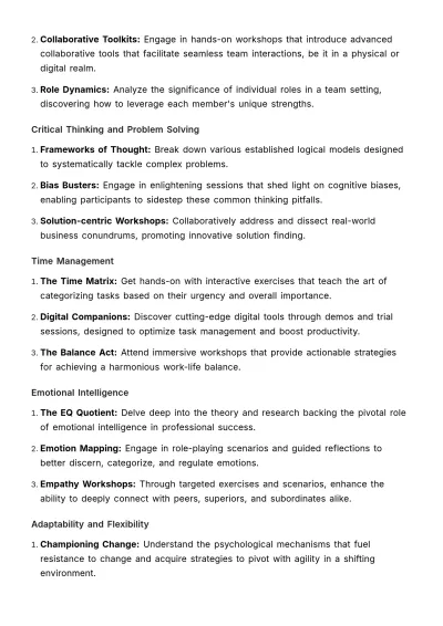 Free Soft Skills Training Curriculum HR Template to Edit Online