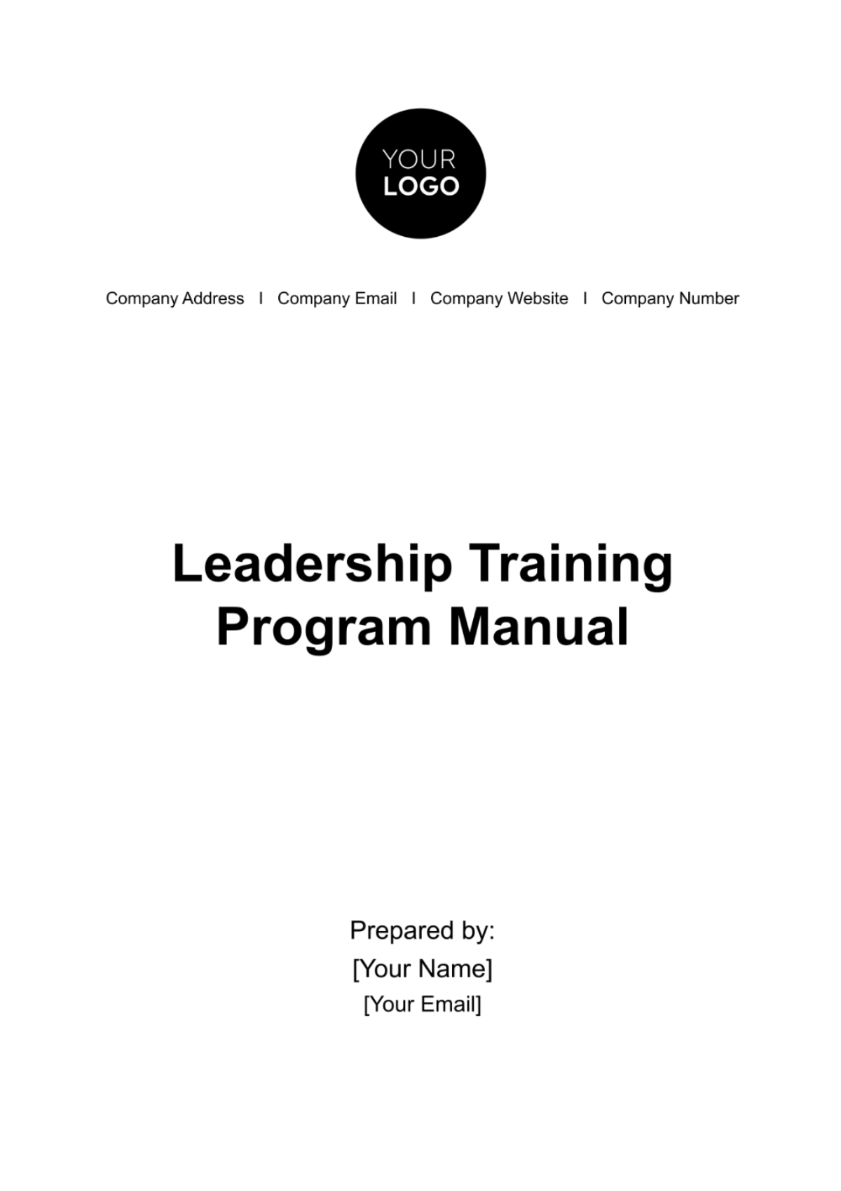 Leadership Training Program Manual HR Template - Edit Online & Download