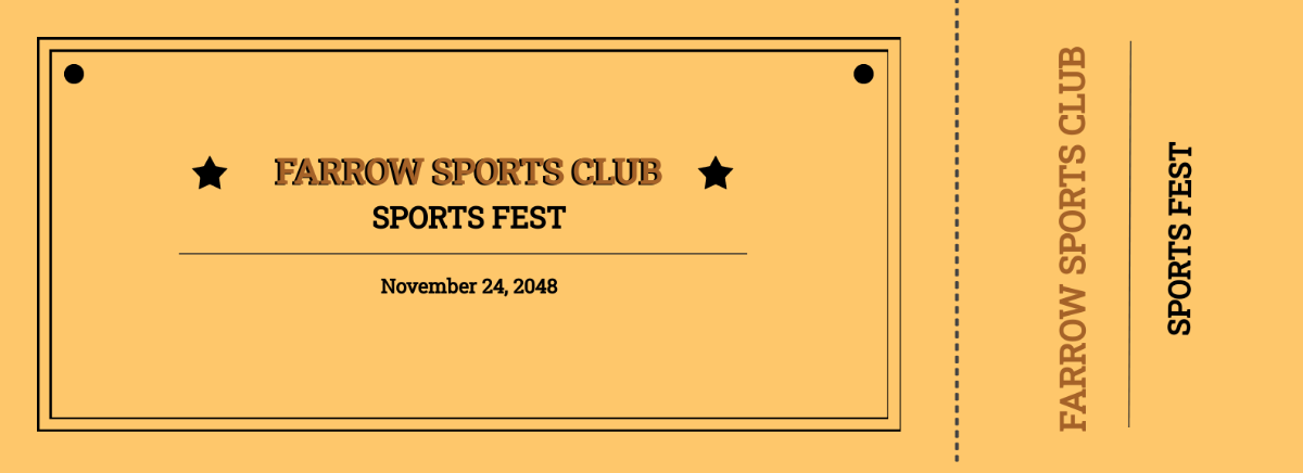 Vintage Sports Ticket Template