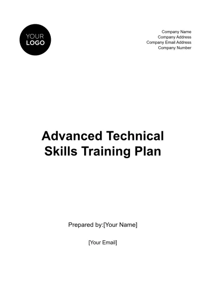 Free Advanced Technical Skills Training Plan HR Template to Edit Online