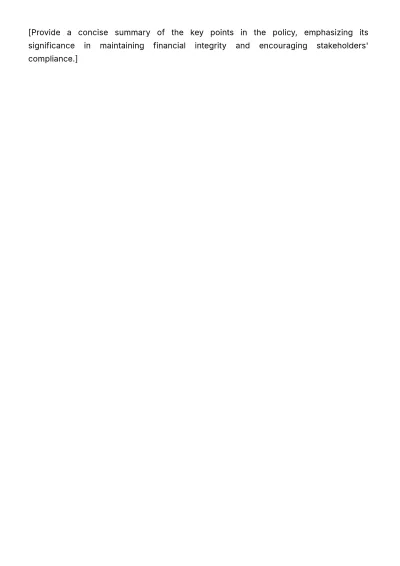 Free Finance Payment Policy Outline Template to Edit Online